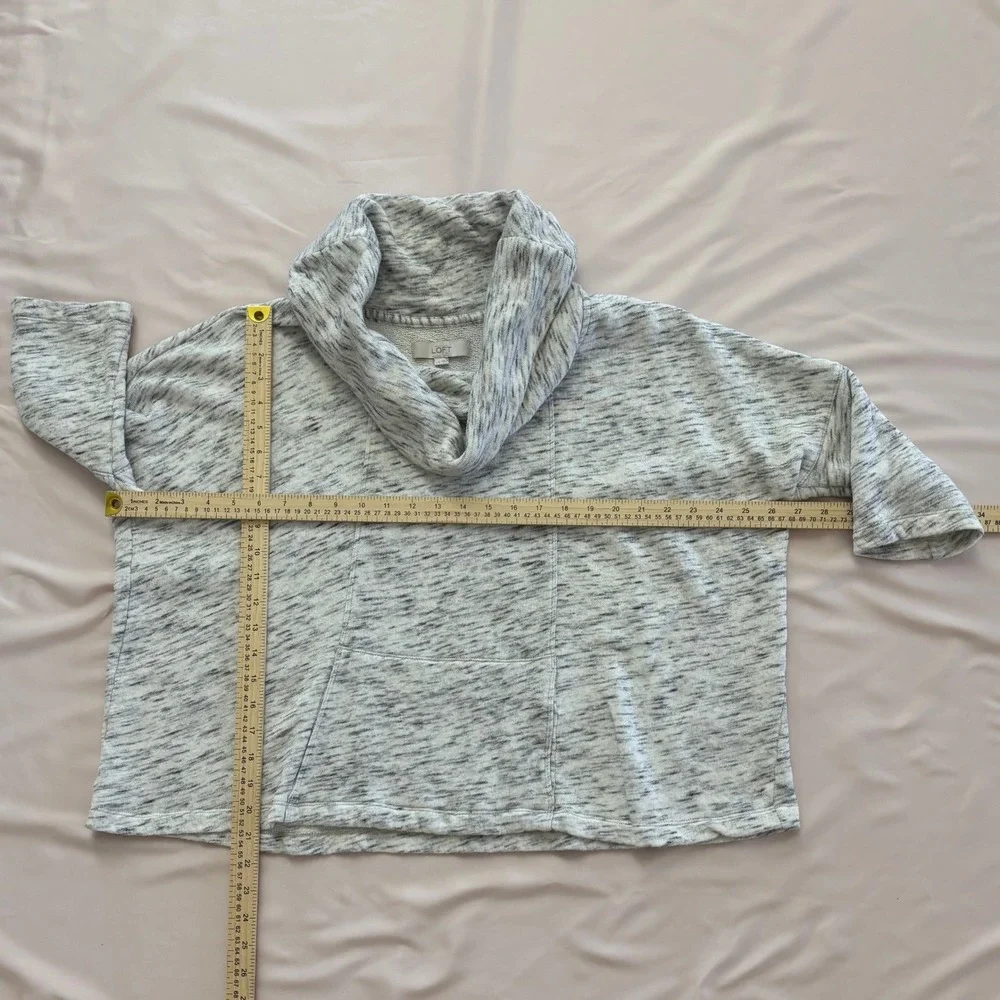 LOFT Women's Marled‎ Cowl Neck Pullover Sweatshirt L XL